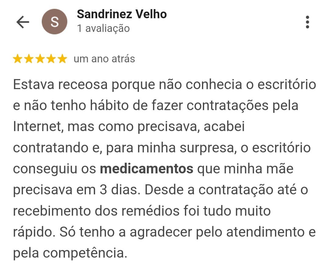 6- DEPOIMENTO DE MEDICAMENTOS- SANDRINEZ VELHO